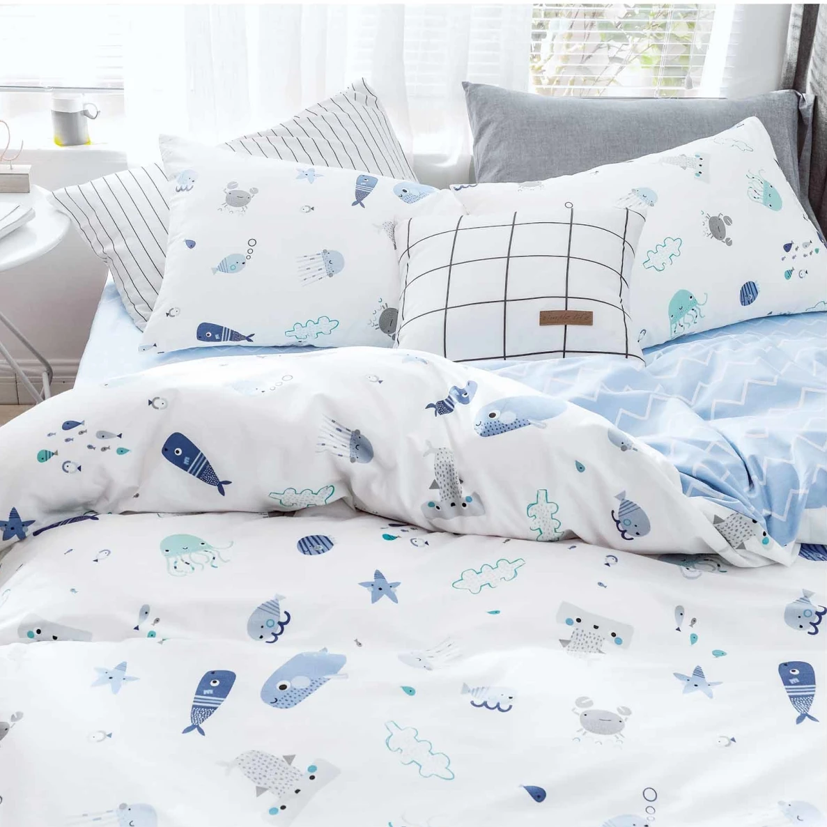 
Printed Kids Bedsheets 100% Cotton Egyptian Cotton Duvet Cover Set 