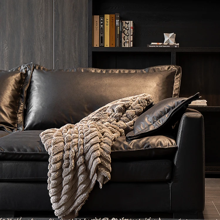 Top sale black custom design velvet sectional sofa couch L shaped corner modular black waterproof furniture sofa set