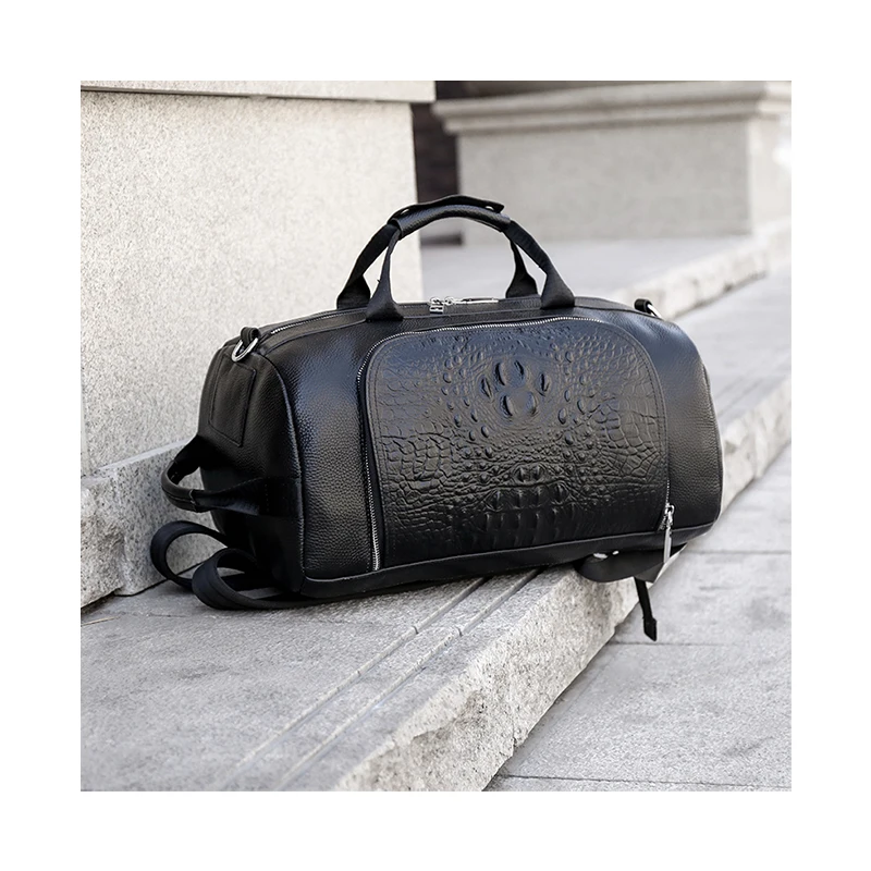 Custom logo hiking backpacks large capacity waterproof outdoor backpack bag travel leather backpack