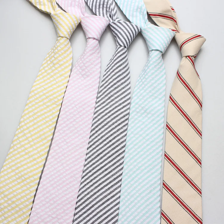 brand new men casual cotton neckties stripe ties for wholesale
