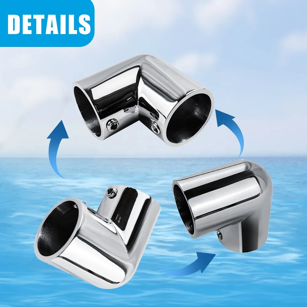 High Quality 316 Stainless Steel 90 Degree Boat Marine Stanchion Elbow for Boat