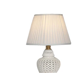 Customized Jingdezhen White Hollow Out Ginger Jar Ceramic Table Lamp Modern Hollow Porcelain Bottle Decorative Table Lamp
