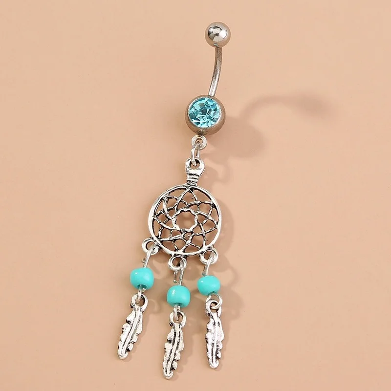 
 Пупка для ногтей тренд Лаки перо кисточкой кулон Ловец снов нержавеющая сталь пенис пирсинг ювелирные изделия  