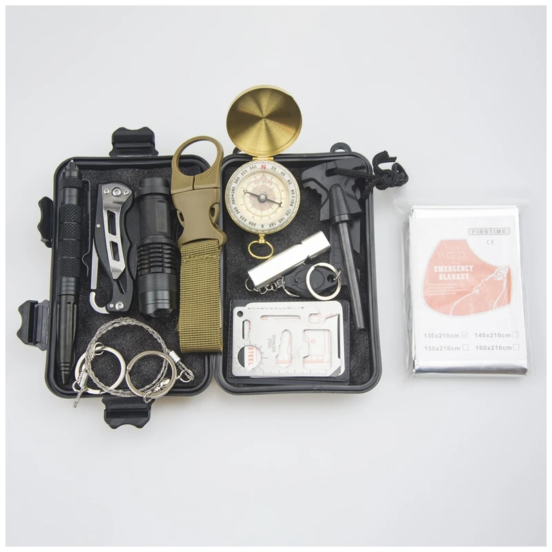 Survival Gear Emergency Tool Kit Outdoor Emergency Rescue Tool Seat Belt Camping Survival Kit Tools