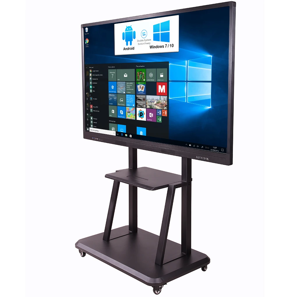 65 Inch Smart Flat Panel Board Clever Touch Vibe Electronic Interactive Whiteboard with Windows