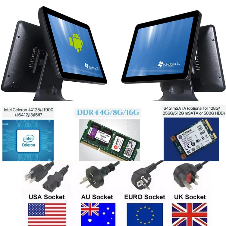 Commercial Touch Screen Pos Systems Mini Cash Register Cash Register Pc Electronic Cash Register Cashier Machine