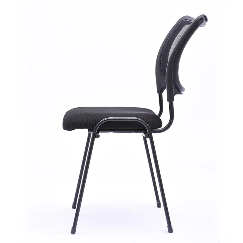 Metal Frame Armless Office Chair Stackable Visitor Training Staff Used Conference Room Guest Chair