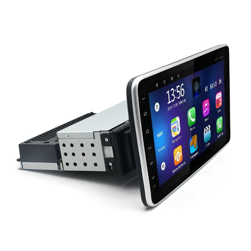 10.1 Inch 1 Din Android Car Radio DVD Player Portable OLED Auto Electronics with GPS Navigation and 360 Degree Screen Rotation