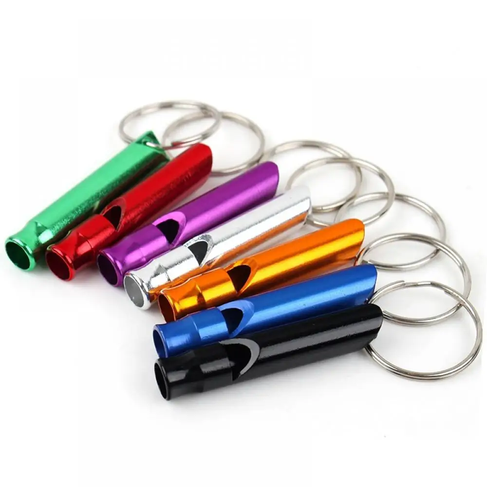 Factory wholesale custom multicolor aluminum alloy whistle cheerleader and outdoor safety whistle