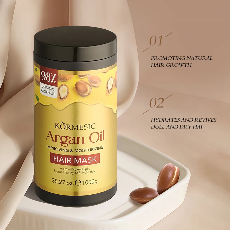 OEM ODM private label KORMESIC Customized Repairing Hair Cream Argan Oil Collagen Keratin Hair Mask