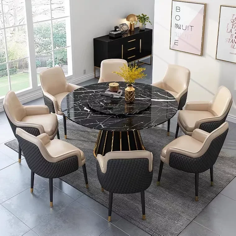 Round Rotary Dining Table Set Modern Home Furniture Modern Lazy Susan 1 buyer