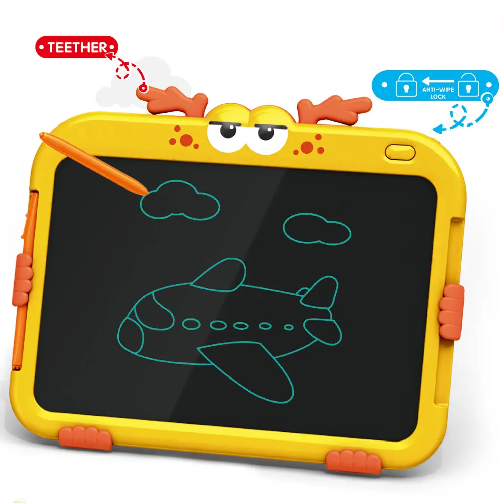 Kids Educational Toys Silicone Teether Art Craft 10.5 inch Puzzle LCD Drawing Board Writing Tablet LCD Writing Tablet