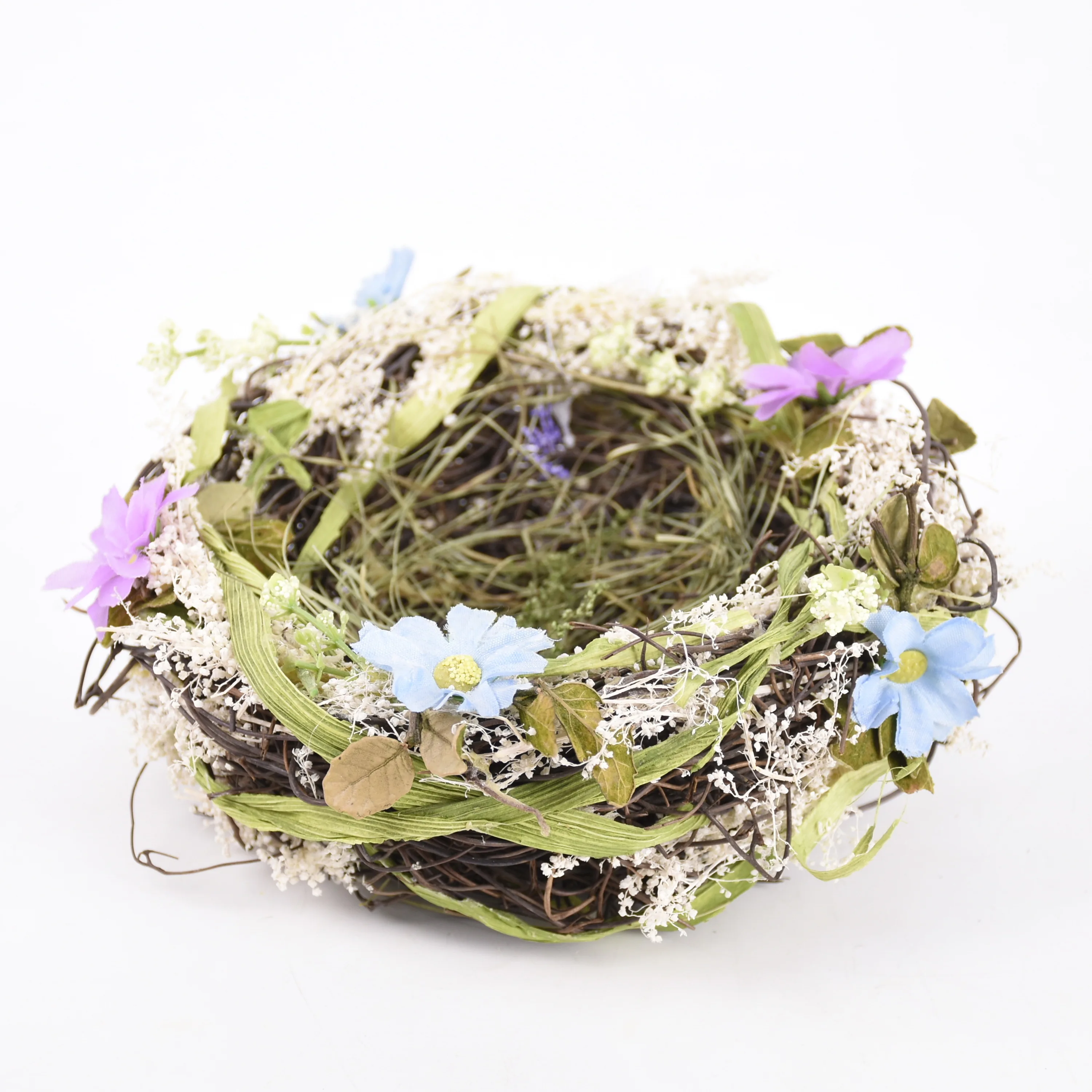 GY BSCI Handmade Home Decorative Bird Eggs Nest New Designed Natural Twigs Weaved Easter Nest