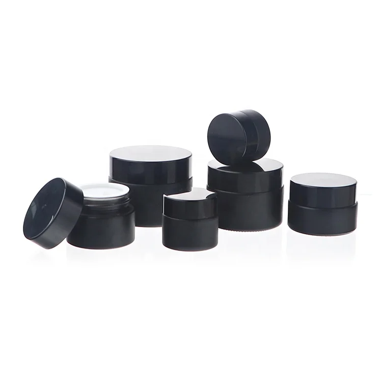 Infinity Jars 50 Ml (1.7 fl oz) Travel Size Black Ultraviolet Glass Screw top Jar