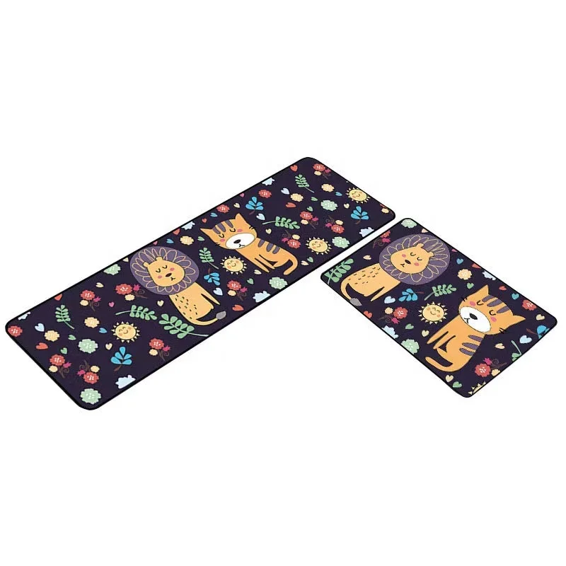 Современный нескользящий декоративный коврик с принтом, легко моющийся и устойчивый к пятнам кухонный напольный коврик
