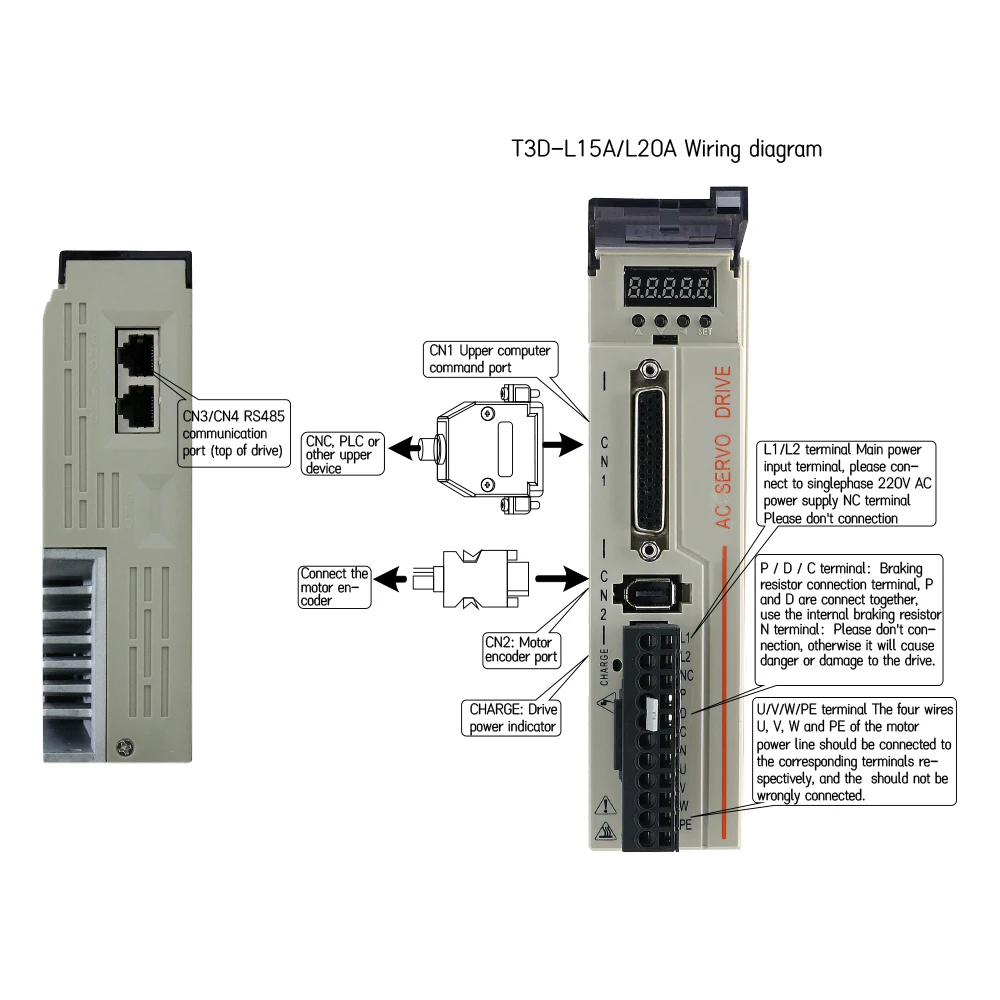 T3D-L15A-RABN Servo 1.3Nm 0.4kw серводвигатель переменного тока и абсолютной величиной 60AST-A1C01330 привод с постоянным магнитом подобранный
