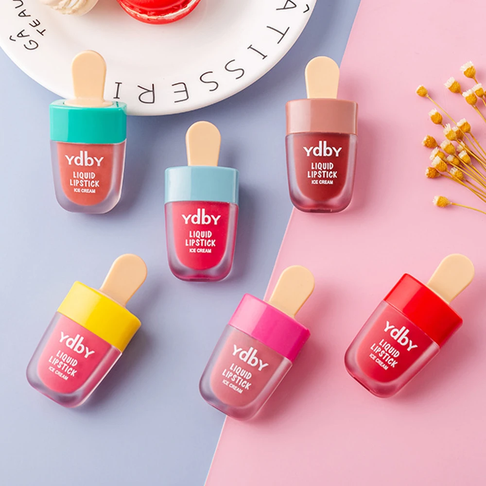 Wholesale Ice Cream Matte Lipgloss hot sale waterproof long lasting Liquid lipstick for women ready to ship