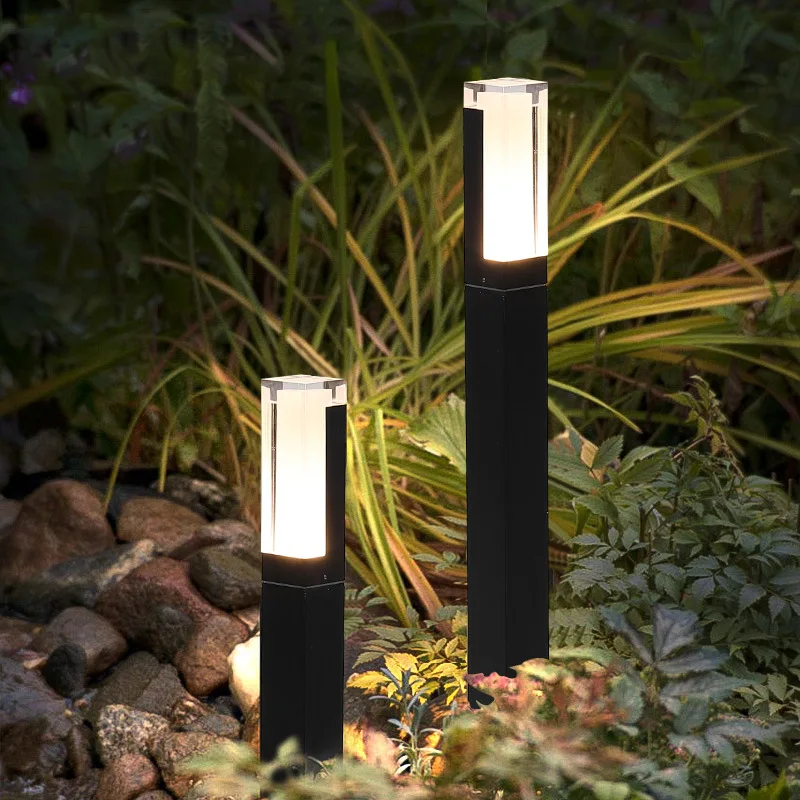 LNJAMI Waterproof IP65 LED Bollard Garden Light Lawn Lamps For Outdoor Landscape Lights
