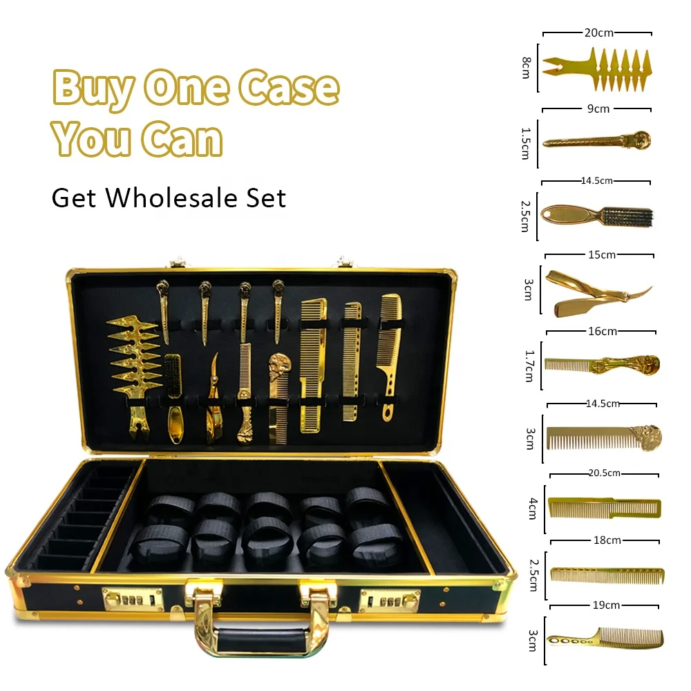 High Quality Custom Barber Hairdressing Tools Case Set With Password Aluminum Organizer Box Durable Suitcase Holder For Stylist
