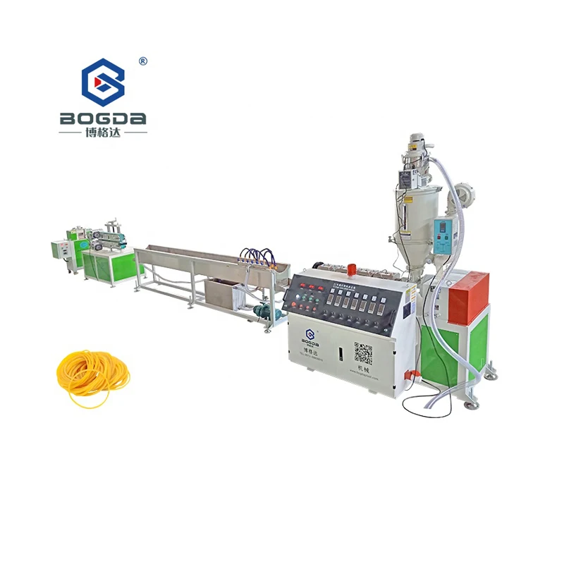 BOGDA Manufacturing TPE TPU TPR Rubber Bands Extrusion Production Line Machine Rubber Band Making Machine
