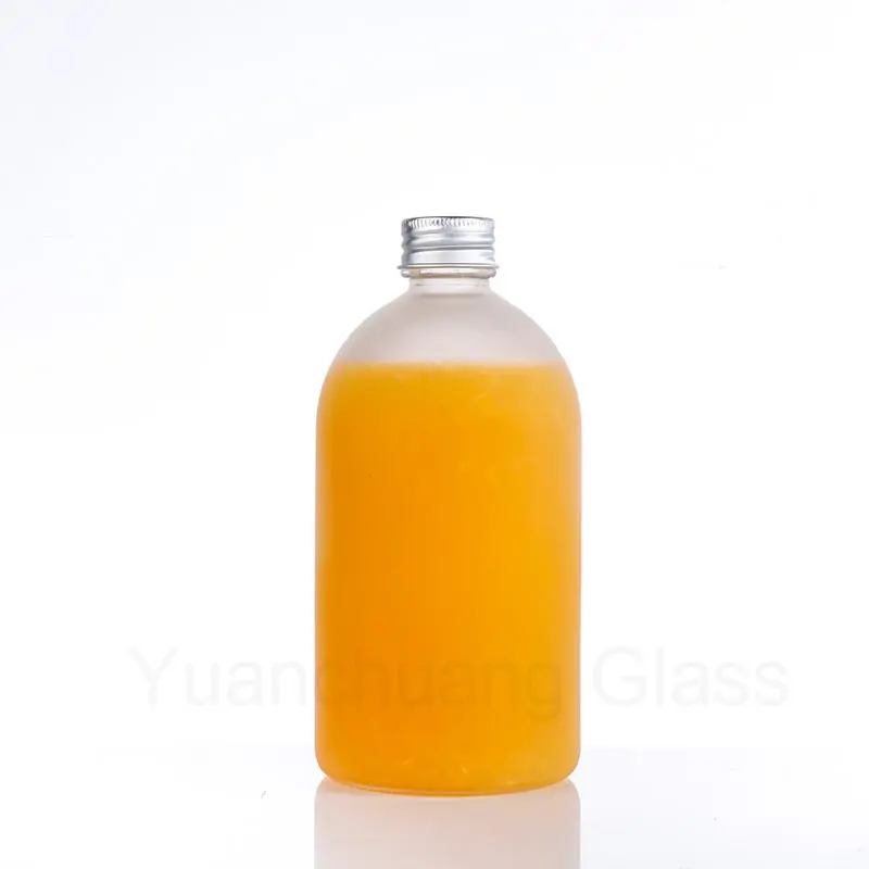 270ml 350ml  500ml Juice Milk Liquor Frosted Glass Bottle for Juice Coffee Tea Soda Vodka Tequila Brandy