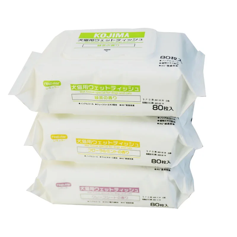 Pet Dog Wipes for Paws and Butt - Plant Based Deodorizing Hypoallergenic Grooming Wipes with Aloe & Vitamin-E