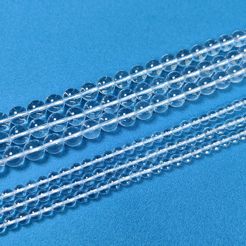 AAA natural white crystal beads 4/6/8/10mm high-quality rounded crystal beads for jewelry or clothing