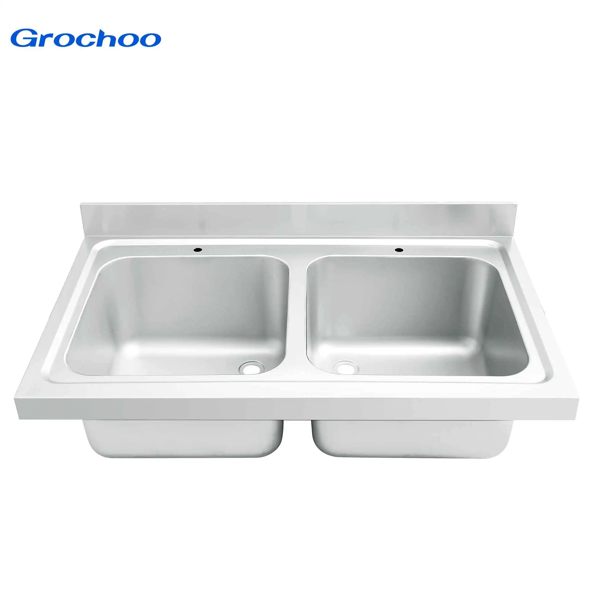 Коммерческая скамья для раковины столешница с одной чашей из нержавеющей стали прессованная кухонная раковина дреночная доска