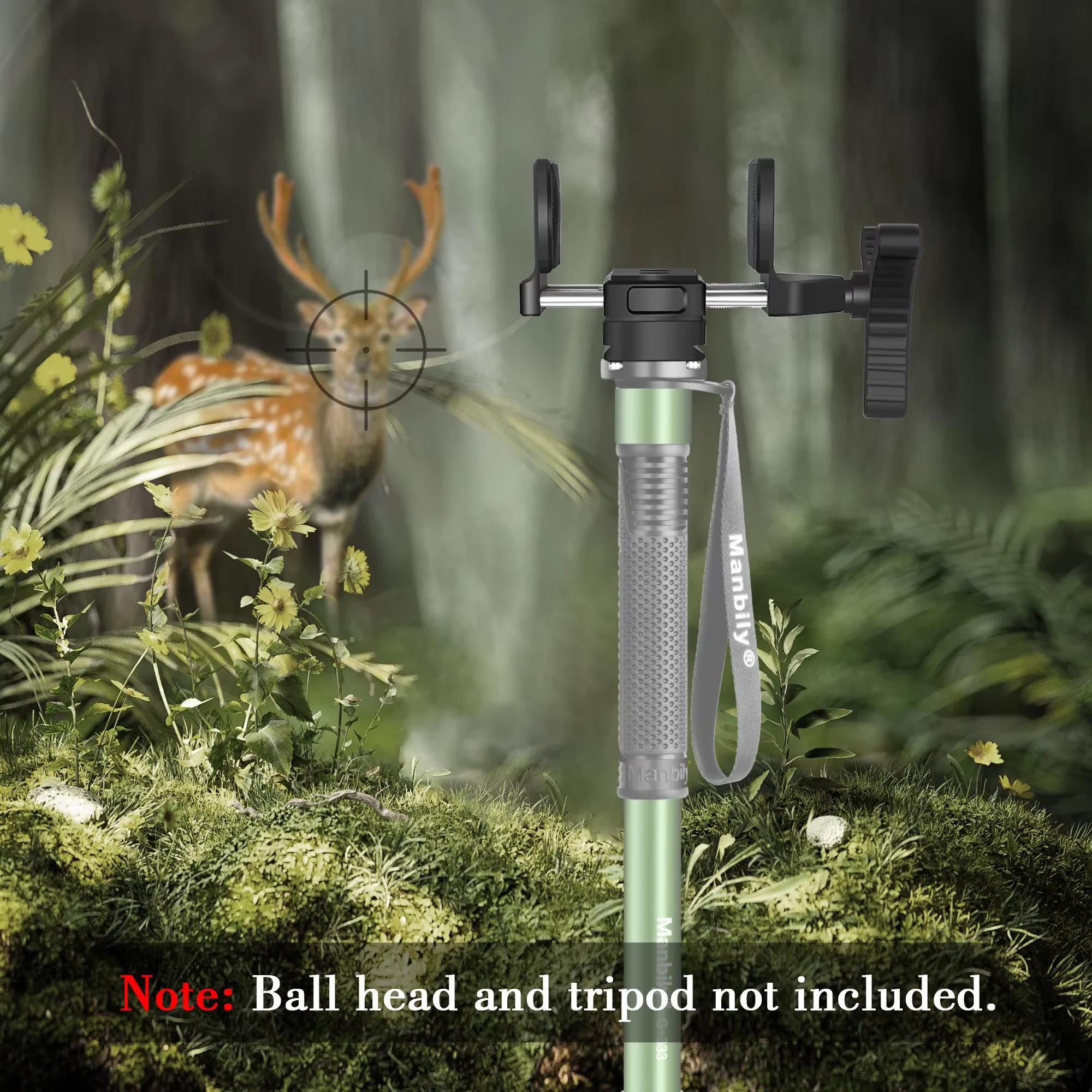 U-6 Shooting Rest Head Universal Clamp Lightweight Construction for Shooting Stick Monopod Tripod Stand Hunting Shooting