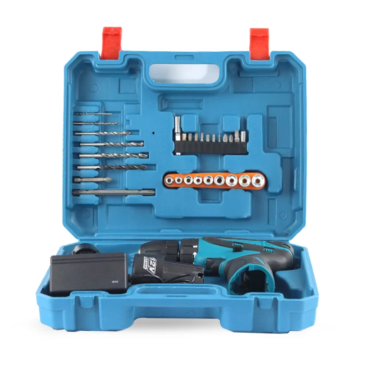 AL62 Electric Tools Mini Screwdriver 12V Lithium Electric Drill Rechargeable Impact Drill Set