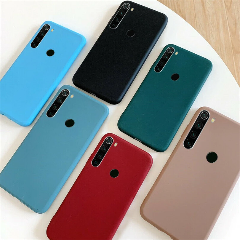 Matte Plain Shockproof Slim Soft TPU Case Cover For Xiaomi Redmi 8 8A Note 5 6 7 8 Pro Phone Case Cellphone accessories
