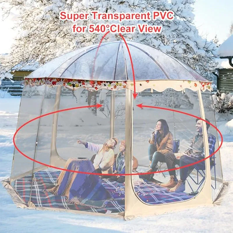 Protection From Cold Wind Snow For Outdoor Backyard Patios Screen House Room Dining Igloo Bubble Clear Pvc Tent For Outdoor