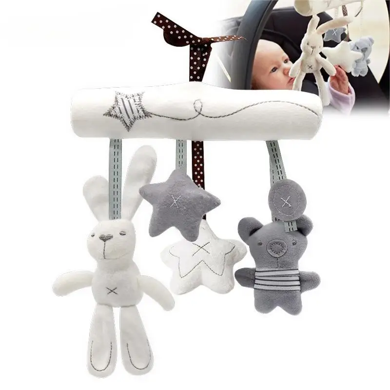 High quality soft baby bed bell music toy baby hanging toy baby stroller or bed toy for sale