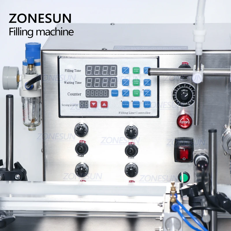  ZONESUN 4 насадки магнитный насос автоматический Настольный станок с ЧПУ наполнитель для жидкости конвейером 110-220 В разливочной машины