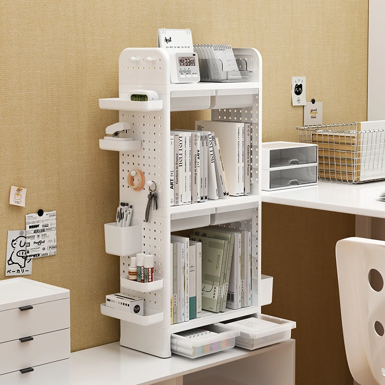 DIY Creative Shape Pegboard Study Table Pen Holder Desk Organize Accessories Hole Plate Shelfr Storage Box with