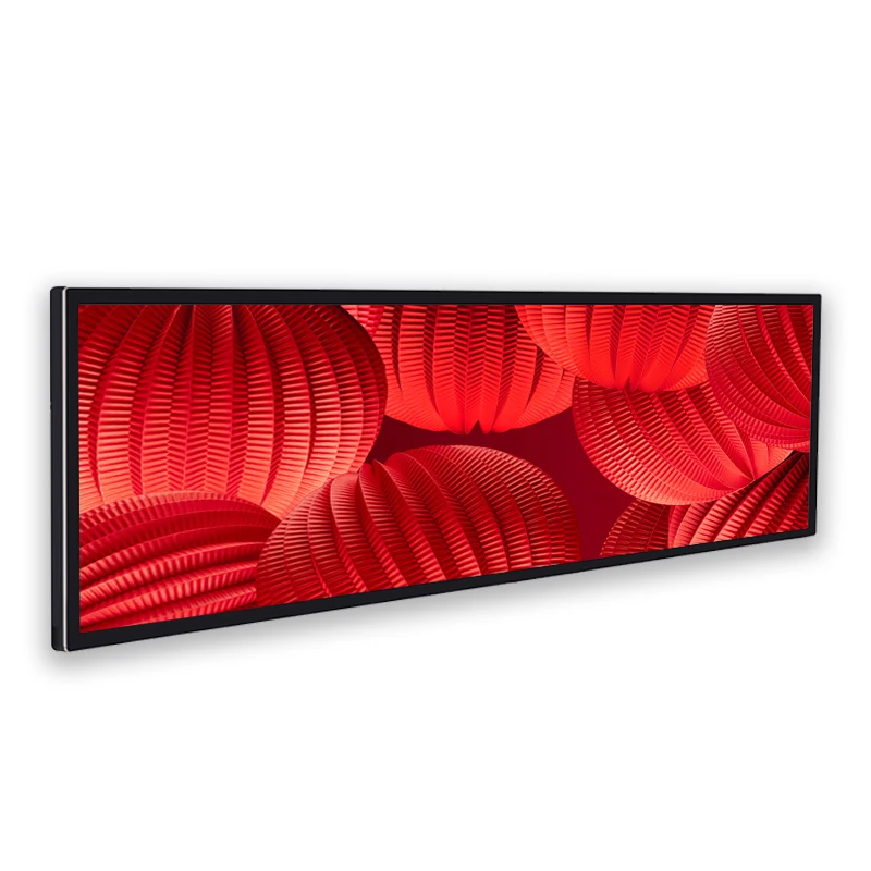 LCD strip advertising machine 49 inch business super Android wall mounted smart electronic long touch screen advertising screen