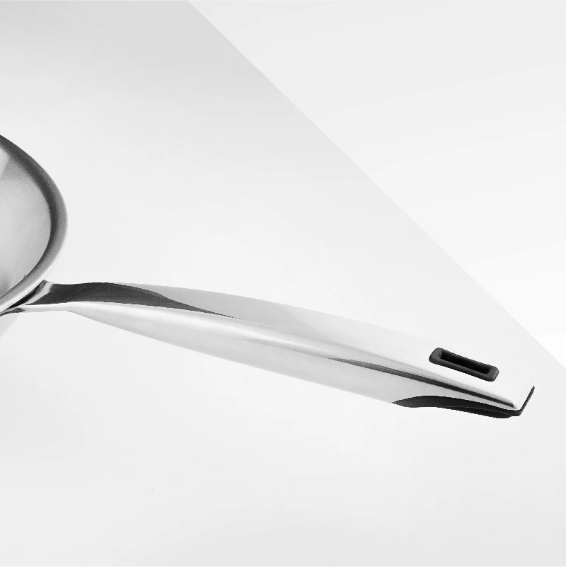 Stambe design stainless steel pan 24 cm 3 ply saute pan casting handle wok pan with lid