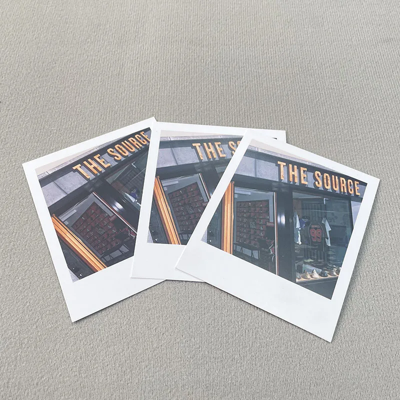 Customized Logo Design Printed Art Paper Double-sided Polaroid Size Small Postcard Greeting Card Custom Business Thank You Cards