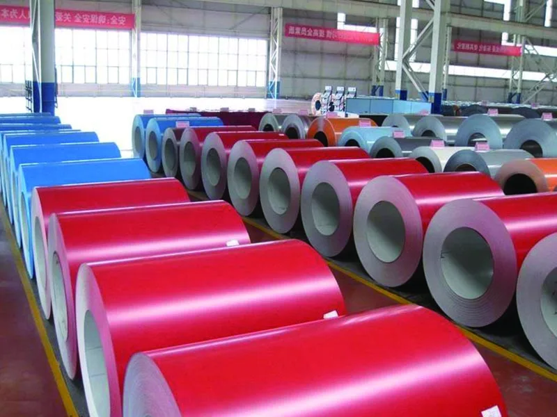 hot dipped 1250mm width RAL colors PPGI prepainted galvanized steel coil plate sheet for Interior Cladding