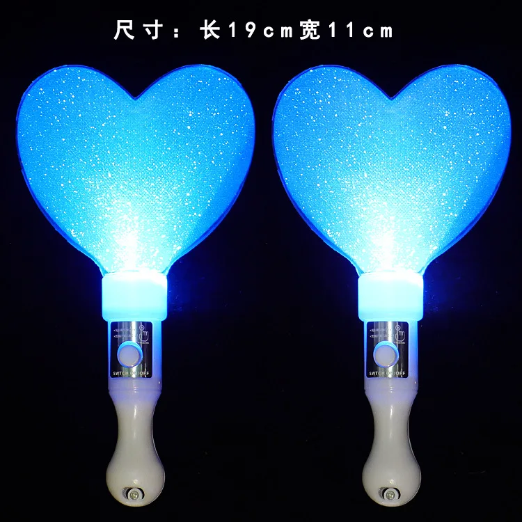Transparent LED Party supply concert plastic heart shape flashing glow light stick LED light stick