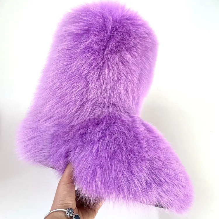 New Designer Factory price Real fox fur boots  winter  boots  for women