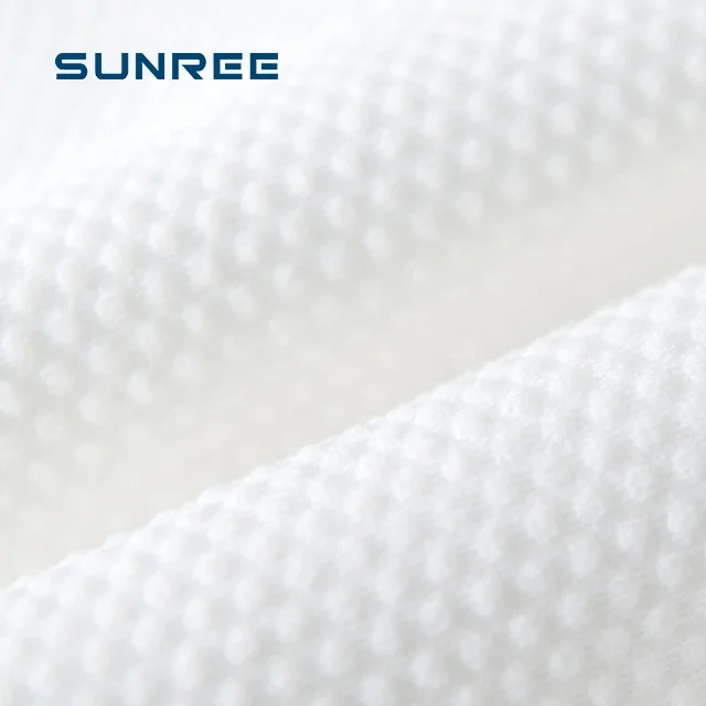 Cleanroom Wipes Disposable Cleaning Full Viscose Cotton Face Hand Towel Facial Mask Pearl Spunlace Non-woven Nonwoven Fabric