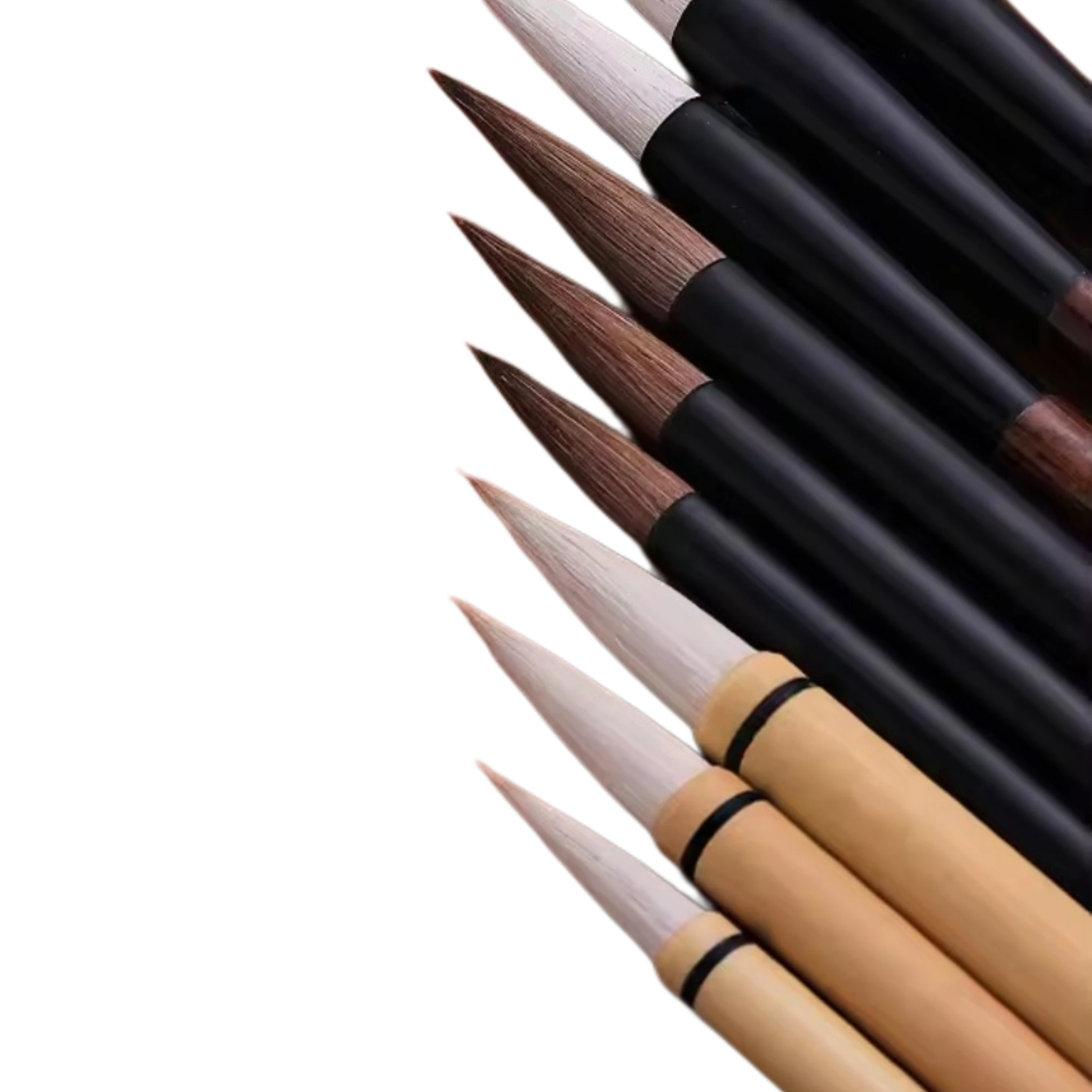 Chinese Calligraphy BaiYun Brush in medium size with plastic handle and mixed hair,Round Tip Traditional Art Painting Brush