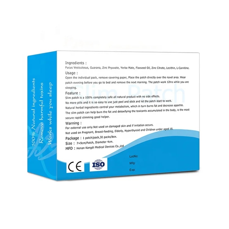 HOT selling slim patch for weight loss slimming arm leg belly promote internal circulation 30pcs/box