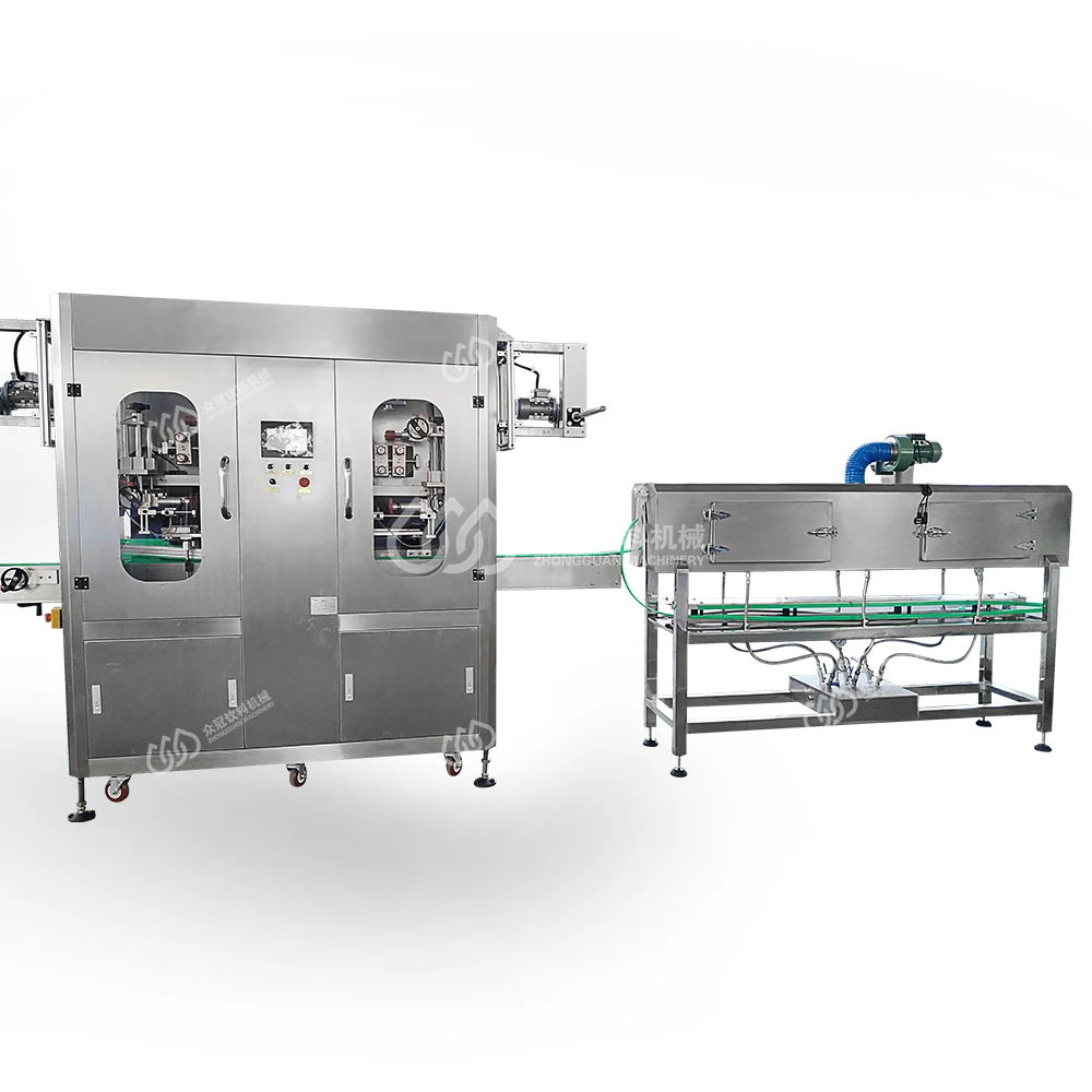 New Full Automatic Drinking Water Beverage Bottle Heat PVC Label Applicator Shrink Sleeve Wrap Labeling Machine For Round Bottle