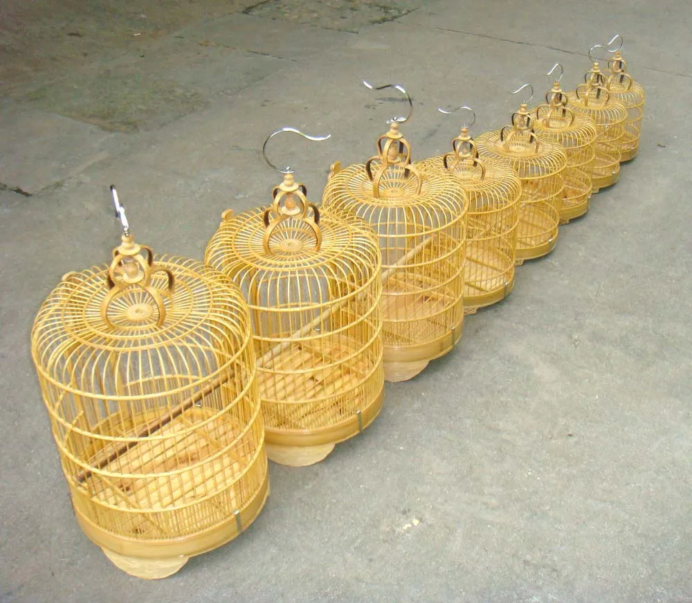 Bamboo Bird Cock Cage Handmade Breathable Bird Nest Traditional Chinese Folk Crafts Pet Product Bird House