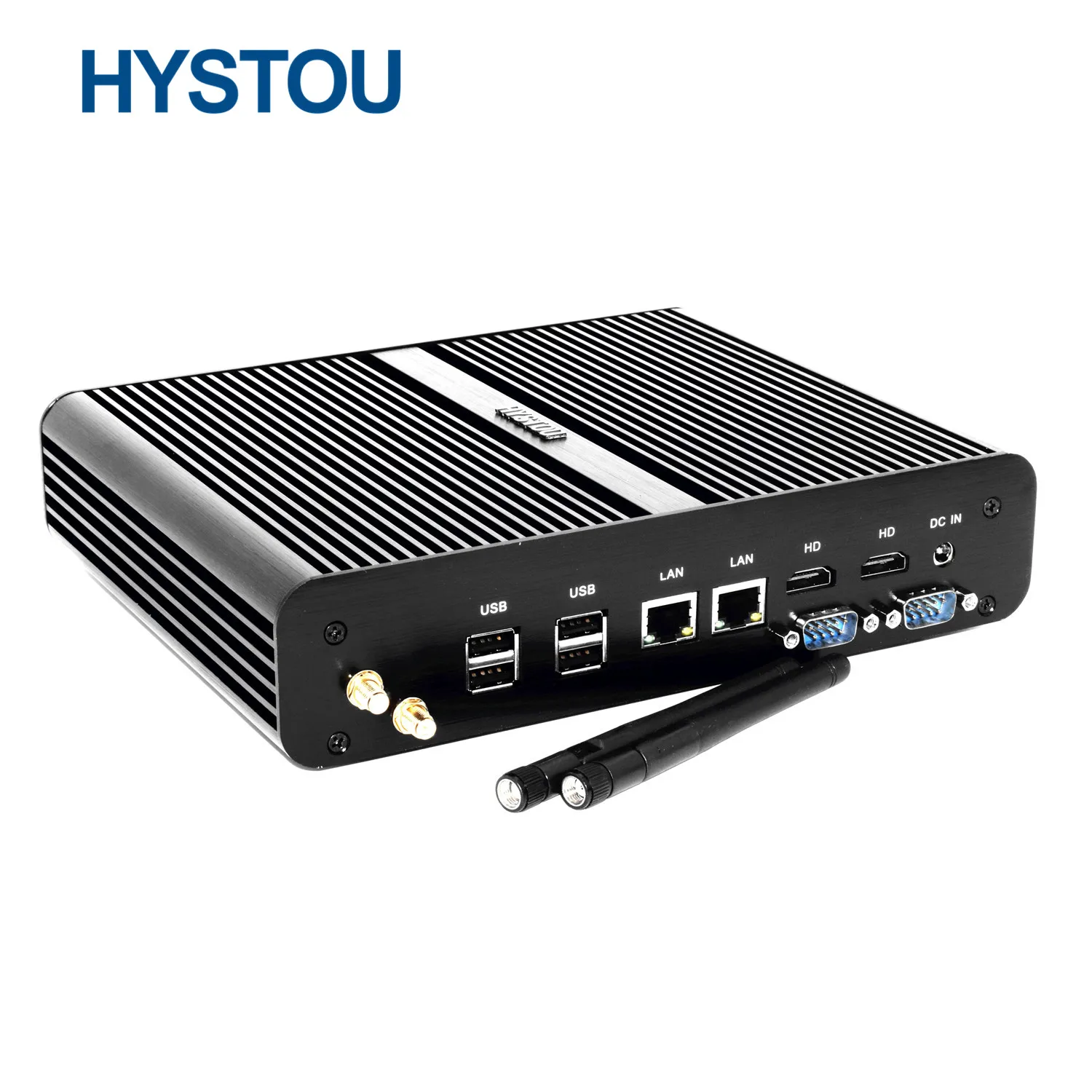Hystou Desktop Pc Intel Core I7 5500U Haswell Dual Lan Nuc Tablet Fanless Mini 4K Hd Portable