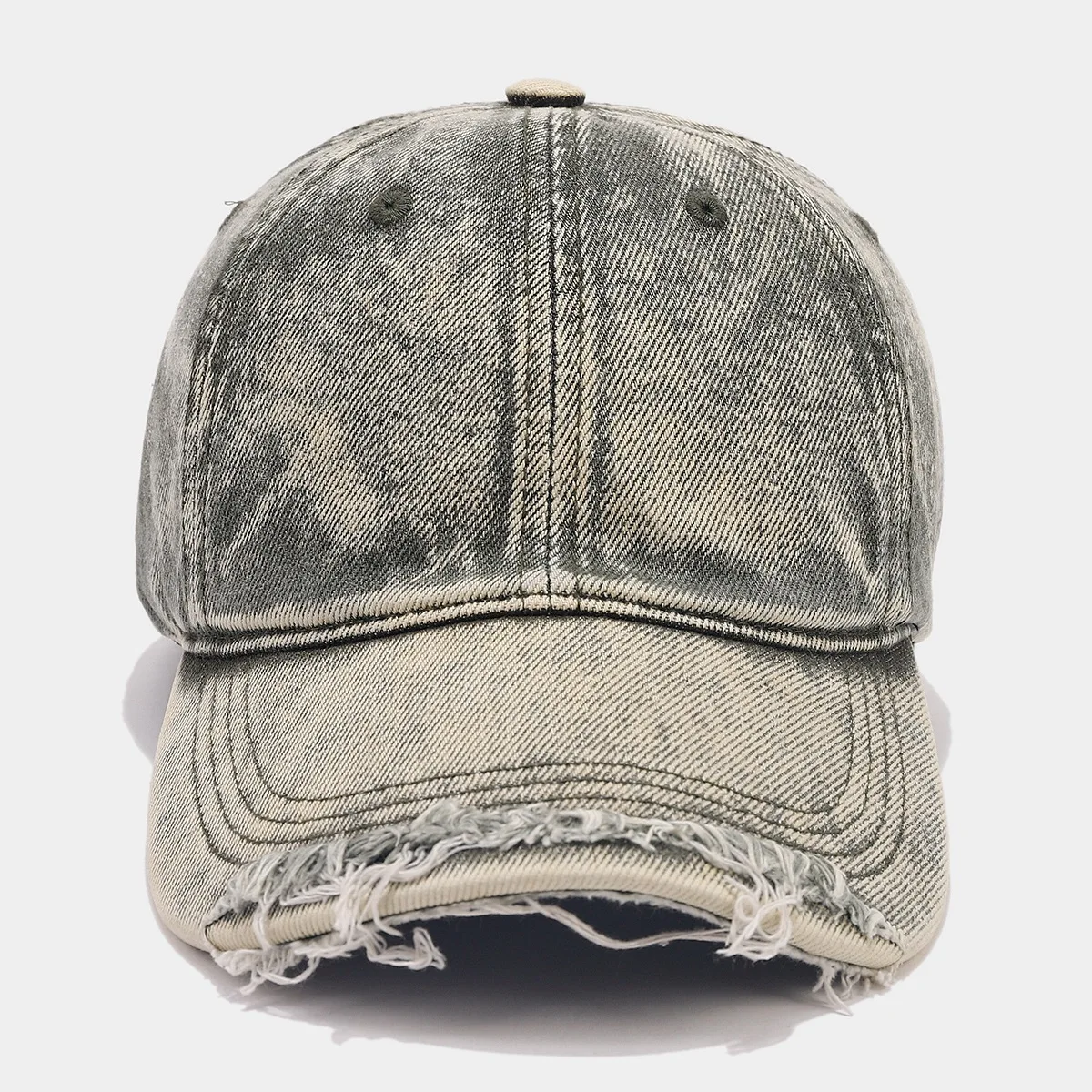 Korean brand fashion hole soft distressed dad hats custom female art retro washed baseball dad distressed hat men