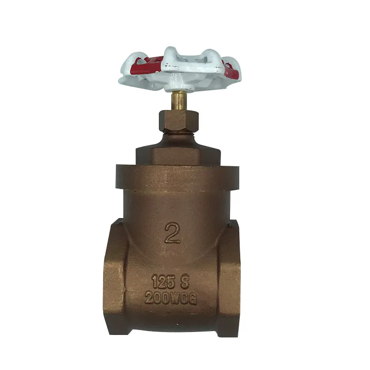 125S 200WOG PN16 Forged Body Bronze Color Painted Type water type  brass gate valve 25mm 2 inch