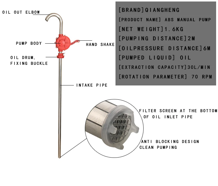 outdoors Portable manual vertical motor less oil well manual water borehole hand pumps
